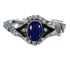 Lapis Authentic Sterling Silver Leaf Southwest Ring Size 7-1/4 WX61692
