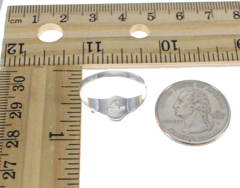 Southwestern Sterling Silver And Lapis Leaf Ring Size 5-1/4 WX61802