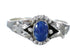 Lapis And Genuine Sterling Silver Southwest Leaf Ring Size 6-1/2 WX61863