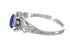 Lapis And Genuine Sterling Silver Southwest Leaf Ring Size 6-1/2 WX61863