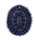 Lapis And Genuine Sterling Silver Needlepoint Southwest Ring Size 6-1/4 WX61907