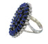 Lapis And Sterling Silver Needlepoint Southwestern Ring Size 4-3/4 WX61888