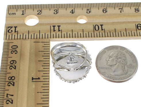 Lapis And Sterling Silver Needlepoint Southwest Ring Size 5-1/4 WX61902