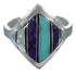 Southwest Sterling Silver Multicolor Ring Size 8-1/4 MX60150