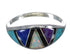 Authentic Sterling Silver And Multicolor Inlay Ring Size 6-3/4 MX60166