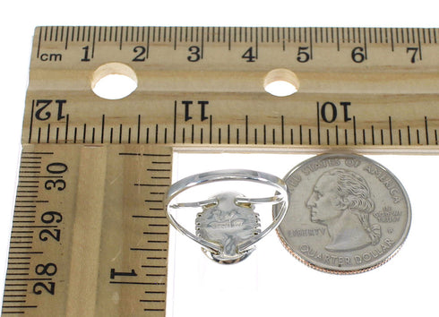 Southwest Sterling Silver And Multicolor Jewelry Ring Size 7-1/2 MX60264