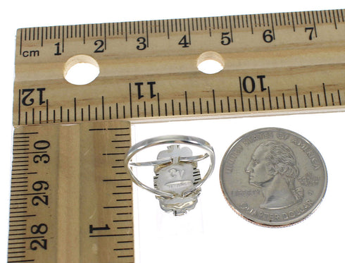 Silver Multicolor Southwest Ring Size 7-3/4 MX60404