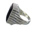 Southwestern Jet And Sterling Silver Ring Size 9-3/4 WX60210