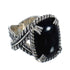 Authentic Sterling Silver And Jet Southwest Jewelry Ring Size 8 WX60455