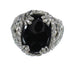 Jet And Genuine Sterling Silver Jewelry Southwest Ring Size 6-1/2 WX60573