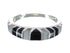 Southwestern Jewelry Jet And Mother Of Pearl Inlay Silver Ring Size 7-1/4 WX60794