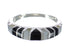 Mother Of Pearl And Jet Inlay Southwest Silver Ring Size 7-3/4 WX60796