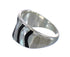 Southwest Jet Mother Of Pearl Sterling Silver Ring Size 8 RX92411
