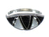 Sterling Silver Jet And Mother Of Pearl Inlay Ring Size 6 FX92444