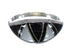 Jet And Mother Of Pearl Sterling Silver Ring Size 5-3/4 FX92441