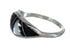 Sterling Silver Jet And Mother Of Pearl Inlay Ring Size 6 FX92444