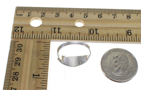 Genuine Sterling Silver Mother Of Pearl Jet Ring Size 4-3/4 RX92429