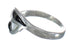 Genuine Sterling Silver Jet And Mother Of Pearl Ring Size 5-1/2 FX92473