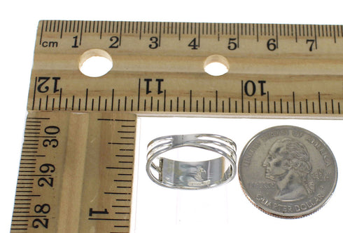 Mother Of Pearl Jet Genuine Sterling Silver Ring Size 5-3/4 RX92588