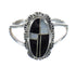 Authentic Sterling Silver Jet And Mother Of Pearl Jewelry Ring Size 6-1/2 FX92598