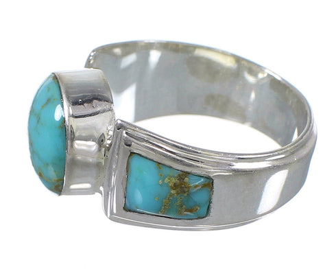 Turquoise Southwest Authentic Sterling Silver Ring Size 6-3/4 QX79209