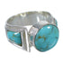 Genuine Sterling Silver Southwest Turquoise Ring Size 8-1/4 QX79247