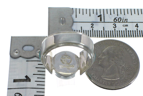 Sterling Silver Southwestern Turquoise Ring Size 7-1/2 QX79242