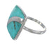 Turquoise Southwestern Sterling Silver Jewelry Ring Size 8-1/4 AX79561