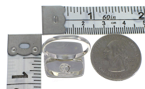 Authentic Sterling Silver Turquoise Ring Size 8-1/4 AX79582