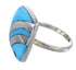 Silver Turquoise Southwestern Ring Size 8-3/4 QX79314