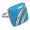Authentic Sterling Silver Turquoise Southwestern Ring Size 5-1/2 QX79322