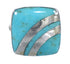 Southwestern Turquoise Sterling Silver Ring Size 5-3/4 QX79333