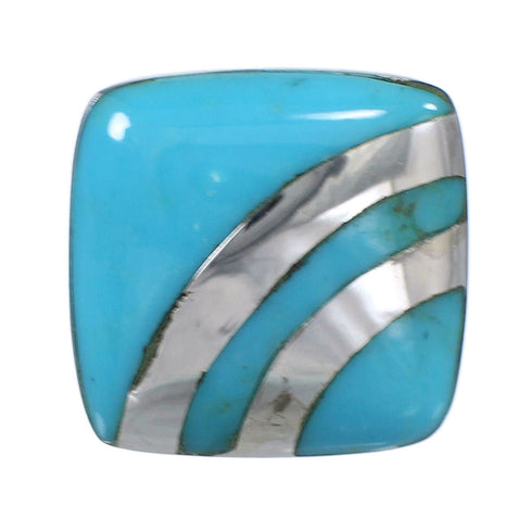 Turquoise Southwest Sterling Silver Jewelry Ring Size 8-3/4 QX79350