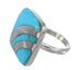 Turquoise Southwest Sterling Silver Jewelry Ring Size 8-3/4 QX79350