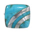 Turquoise Southwestern Authentic Sterling Silver Jewelry Ring Size 5 QX79356