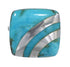 Turquoise Southwest Authentic Sterling Silver Jewelry Ring Size 4-3/4 QX79355