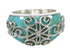 Authentic Sterling Silver Turquoise Inlay Southwest Jewelry Ring Size 4-3/4 X79647