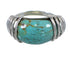 Silver Southwest Turquoise Jewelry Ring Size 6-1/2 QX79382