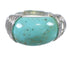 Genuine Sterling Silver Southwest Turquoise Jewelry Ring Size 6-1/2 QX79397
