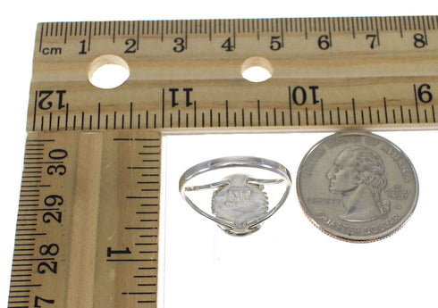 Genuine Sterling Silver Multicolor Inlay Ring Size 7-3/4 MX60850