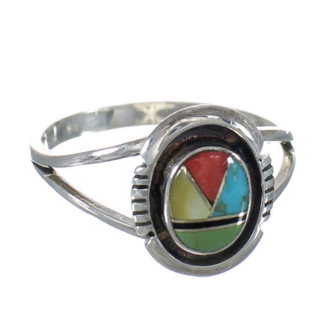 Sterling Silver Multicolor Southwest Jewelry Ring Size 6-1/4 MX60863