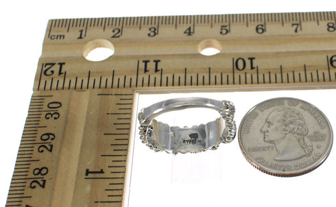 Southwest Authentic Sterling Silver Multicolor Ring Size 8-1/2 MX60925