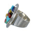 Sterling Silver Multicolor Inlay Southwest Ring Size 8-3/4 MX61062