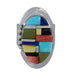 Southwest Silver Multicolor Ring Size 4-1/2 MX61075