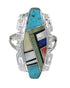 Sterling Silver Multicolor Ring Size 7-1/4 MX61139