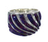 Magenta Turquoise Inlay Southwestern Genuine Sterling Silver Jewelry Ring Size 7-1/4 QX74455