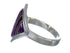 Silver Southwest Magenta Turquoise Inlay Ring Size 4-3/4 QX74331