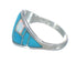 Opal And Turquoise Inlay Sterling Silver Ring Size 6-1/4 RX61784