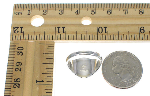 Southwest Turquoise Opal Inlay Genuine Sterling Silver Ring Size 7-3/4 RX61795