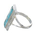 Southwest Turquoise And Opal Genuine Sterling Silver Ring Size 4-3/4 RX61866
